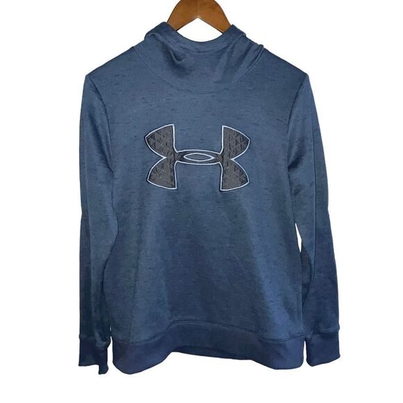 Men's Navy Blue Under Armour Logo Hooded Sweatshirt - Picture 1 of 7
